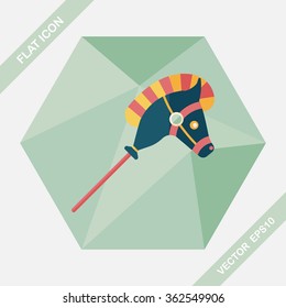 toy horse flat icon with long shadow,eps10