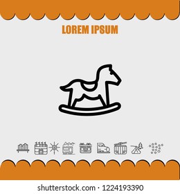 Toy horse icon vector