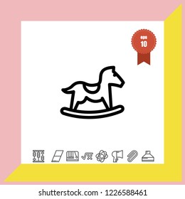 Toy horse icon vector