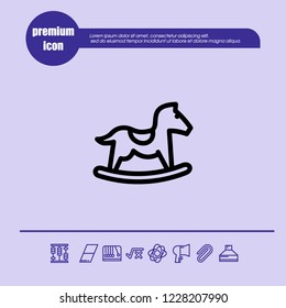 Toy horse icon vector