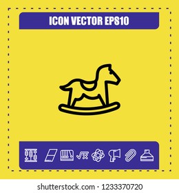 Toy horse icon vector