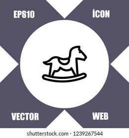 Toy horse icon vector