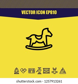 Toy horse icon vector