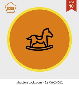 Toy horse icon vector