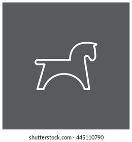 Toy horse icon, vector