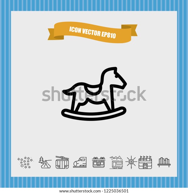 Toy horse icon\
vector