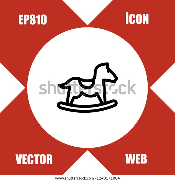 Toy horse icon\
vector