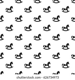 Toy horse pattern seamless in simple style vector illustration