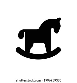 Toy Horse vector icon, isolated on white background