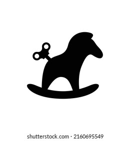 Toy horse vector template. Dark horse vector