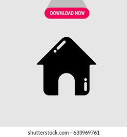 Toy House Vector Icon, The symbol of playing house. Simple, modern flat vector illustration for mobile app, website or desktop app  