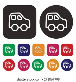 Toy icon. Car icon