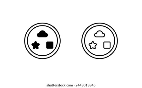 Toy icon design with white background stock illustration