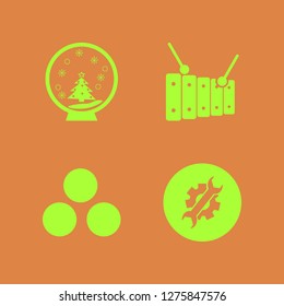 toy icon set. toy vector with wrench gear, snowballs and xylophone icons illustration