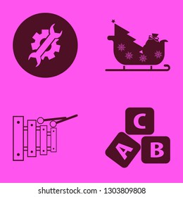 toy icon set with xylophone, wrench gear and abc cubes vector illustration