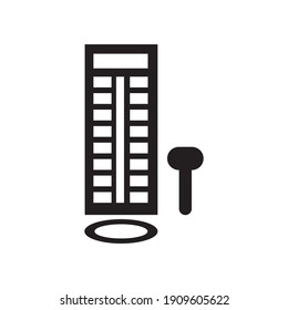 a toy icon using a hammer, a company graphic that should go up