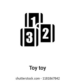 Toy toy icon vector isolated on white background, logo concept of Toy toy sign on transparent background, filled black symbol