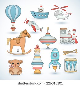 Toy icons collection.