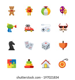 Toy Icons : Flat Icon Set for Web and Mobile Application