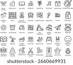 Toy Icons Set Vector Illustration on White Background
