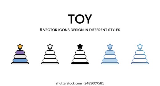 Toy icons vector set stock illustration.