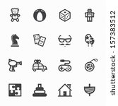 Toy Icons with White Background