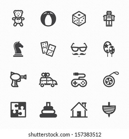 Toy Icons with White Background