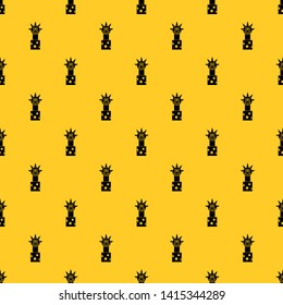 Toy jumping out of box pattern seamless vector repeat geometric yellow for any design