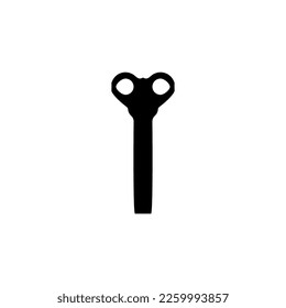 Toy key icon. Simple style toy shop big sale poster background symbol. Toy key brand logo design element. Toy key t-shirt printing. vector for sticker.