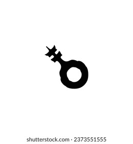 Icono de la tecla de juguete. Sencilla tienda de juguetes de estilo gran venta símbolo de fondo de póster. Elemento de diseño de logotipo de marca de clave de juguete. Impresión de camisetas con llave de juguete. Vector para pegatinas.