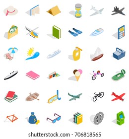 Toy for kid icons set. Isometric style of 36 toy for kid vector icons for web isolated on white background