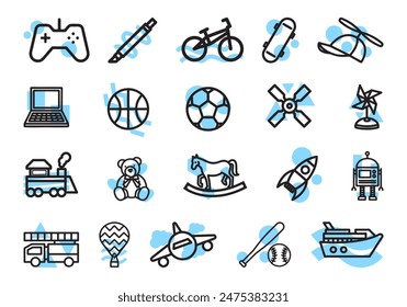 Toy Kids Icon Element Set