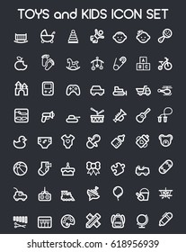 toy and kids icon set