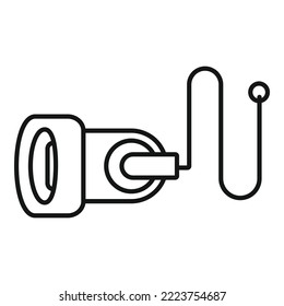 Toy leash icon outline vector. Collar pet. Lead walk