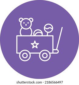Toy line circle icon vector image. Can also be used for web apps, mobile apps and print media.