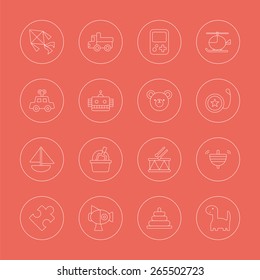toy line icon set