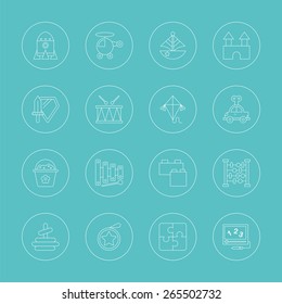 toy line icon set