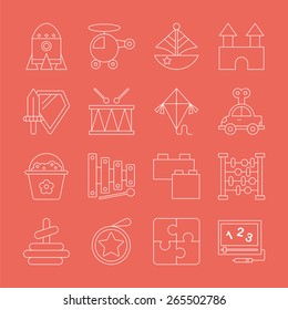 toy line icon set