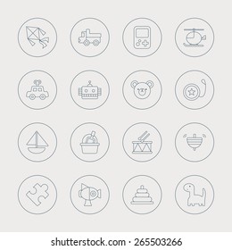 toy line icon set