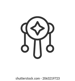 Toy line icon in trendy style. Stroke vector pictogram isolated on a white background. Toy premium outline icons.