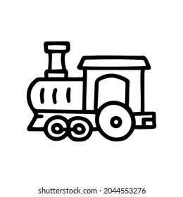 toy locomotive line vector doodle simple icon