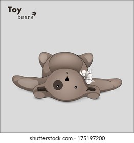 Toy lying bears. Animals.Toys
