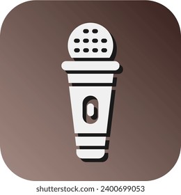 Toy Mic Vector Glyph Gradient Background Icon For Personal And Commercial Use.
