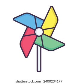 Toy Mill Icon Vector On Trendy Design