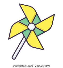 Toy Mill Icon Vector On Trendy Design