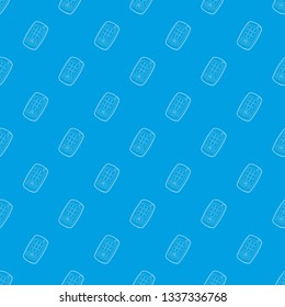 Toy mobile phone pattern vector seamless blue repeat for any use