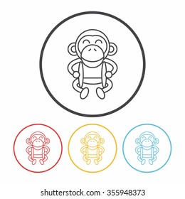 toy monkey icon