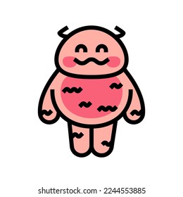 toy monster cute color icon vector. toy monster cute sign. isolated symbol illustration