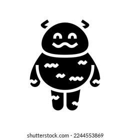 toy monster cute glyph icon vector. toy monster cute sign. isolated symbol illustration