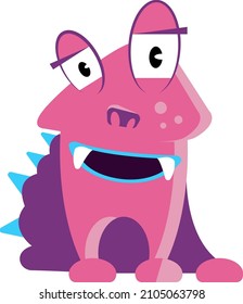 Toy monster. Silly face creature. Cartoon character